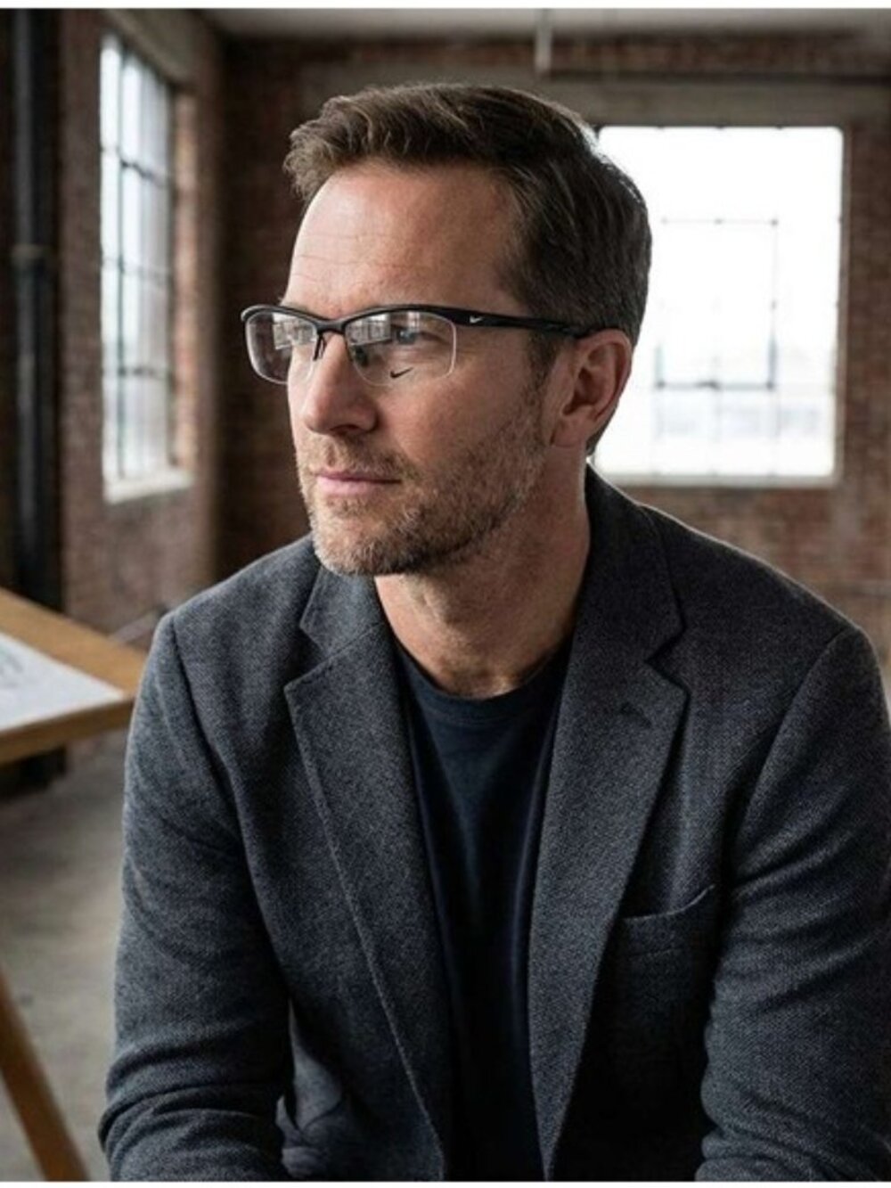 NIKE 7402 N 001 Eyeglasses Black 56mm Rectangle Frame
